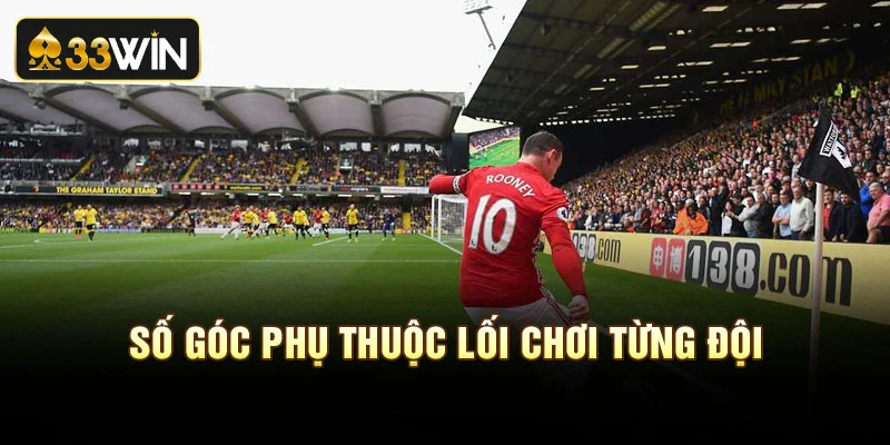 Số góc phụ thuộc lối chơi từng đội